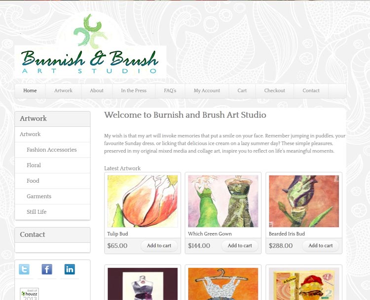 image of Burnish and Brush website