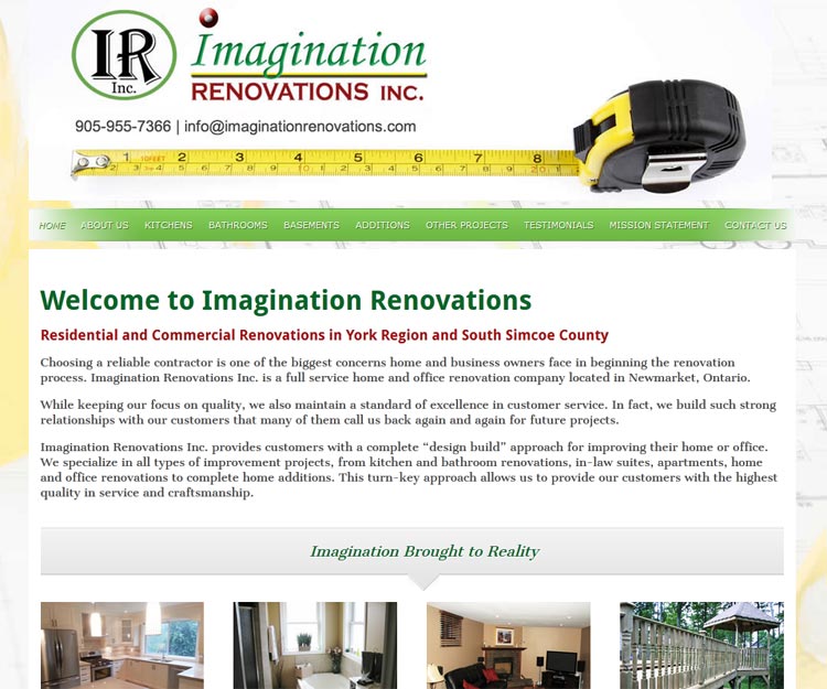 image of Imagination Rnenovations website
